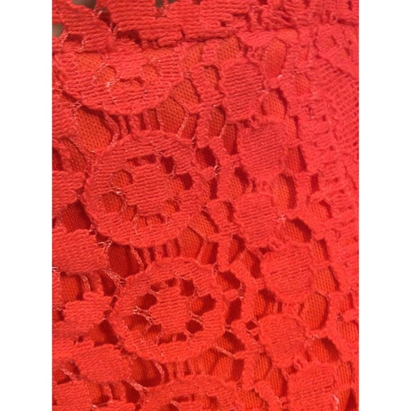 Allyson Jumper in orange lace with mid calf length in a women's size medium - Picture 7 of 11